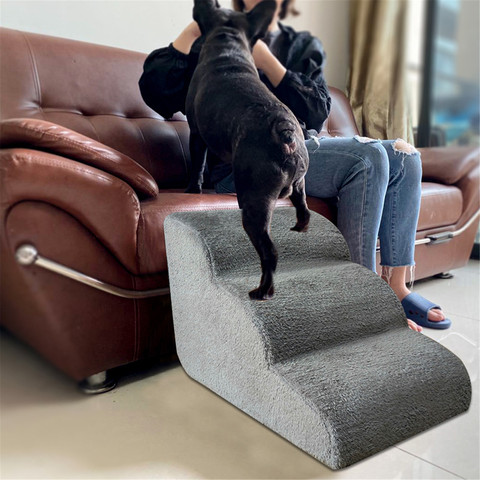 Escalera antideslizante de 3 escalones para perros y gatos, casa pequeña para cachorro, gato, cama para perros, sofá cama, escalera para perros y gatos ► Foto 1/6