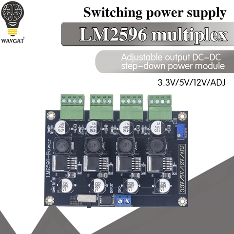 LM2596 Multi-canal de conmutación fuente de alimentación 3,3 V/5V/12V/ADJ tensión regulable fuente de alimentación de salida para ► Foto 1/6