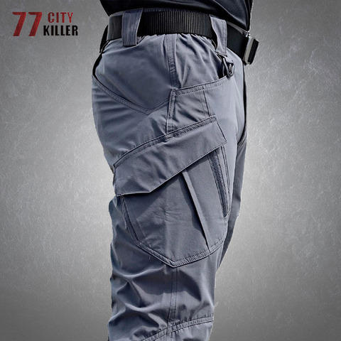 Comprar Pantalones tácticos militares para hombre, pantalones Cargo  impermeables, pantalones largos transpirables del ejército SWAT de Color  sólido, pantalones largos de combate, pantalones de trabajo para correr  S-5XL