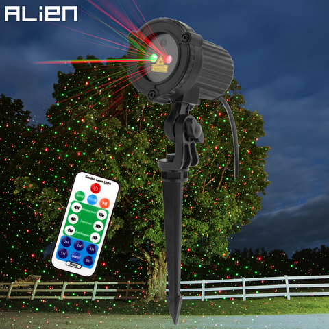 ALIEN Remote Christmas Outdoor RG proyector de luz láser luces impermeables para vacaciones decoraciones para árboles de Navidad iluminación de jardín ► Foto 1/6