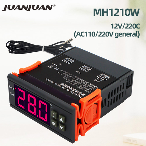 MH1210W DC12V 24V AC110-220V controlador de temperatura termostato termorregulador-50 ~ 110 C Sensor NTC 40% de descuento ► Foto 1/6