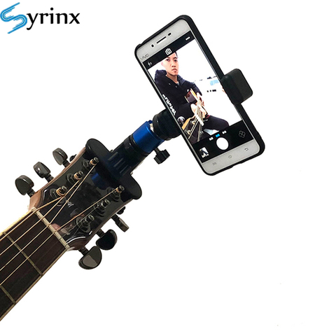 Soporte de teléfono móvil con Clip para cabeza de guitarra, soporte de transmisión en vivo, cabeza de trípode con Clip para iPhone 11 X, soporte de escritorio para música ► Foto 1/6