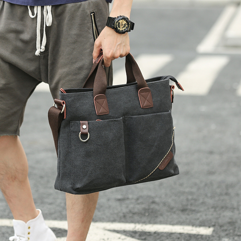 Tidog bolsa de hombre cartera del ordenador portátil de la lona coreana bolsa de negocios ► Foto 1/5