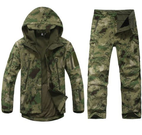 Ropa de caza de camuflaje, chaqueta de forro polar militar táctica para exteriores, trajes de uniforme, piel de tiburón, carcasa suave, Lurker, Tad V 4,0 ► Foto 1/6