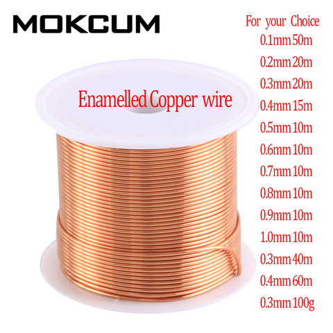 0,1mm 0,2mm 0,3mm 0,4mm 0,5mm 0,6mm 0,7mm 0,8mm 0,9mm cable de cobre alambre magnético alambre de cobre esmaltado bobina de alambre de cobre ► Foto 1/6