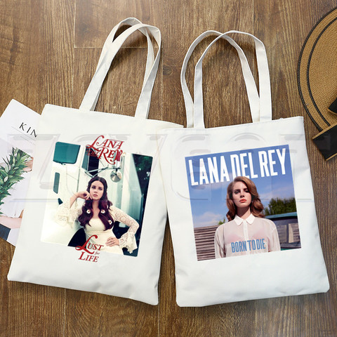 Bolsa de mano con estampado de Lana Del Rey para chicas, bolso de compras con estampado de dibujos animados Hipster, informal, a la moda ► Foto 1/6