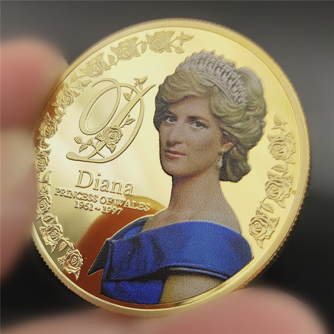 Moneda chapada en plata y oro 999 de cinco libras, colección de monedas de la princesa de Wales, Diana británica ► Foto 1/4