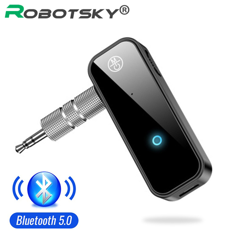 Adaptador receptor y transmisor Bluetooth 5,0 2 en 1, Conector de 3,5mm para altavoz de coche, TV, música, Audio Aux, receptor para auriculares, manos libres ► Foto 1/6