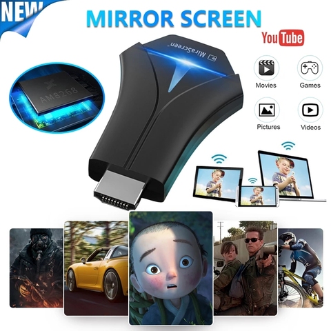 Mirascreen K12 TV Stick Wifi receptor pantalla compatible con HDMI corriente fundido espejo pantalla Airplay Miracast Anycast Airmirror ► Foto 1/6