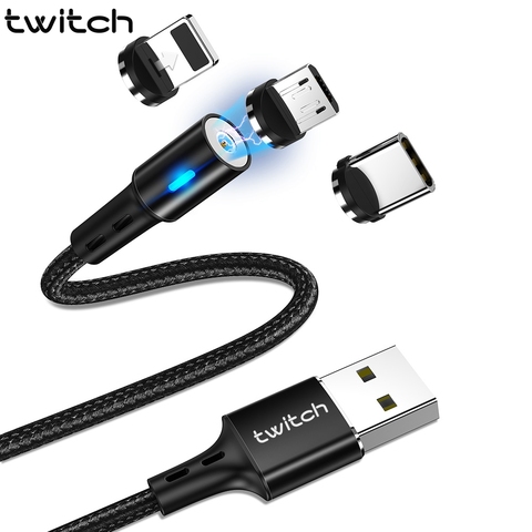 Twitch-Cable magnético Micro USB tipo C para móvil, Cable de carga rápida para iPhone, Xiaomi, Samsung, T01 ► Foto 1/6