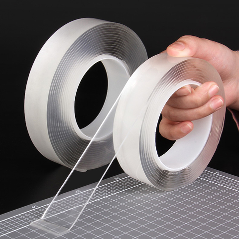 Wanci nano cinta transparente de doble cara es impermeable, resistente a la temperatura, fuerte, alta viscosidad y sin marca ► Foto 1/4