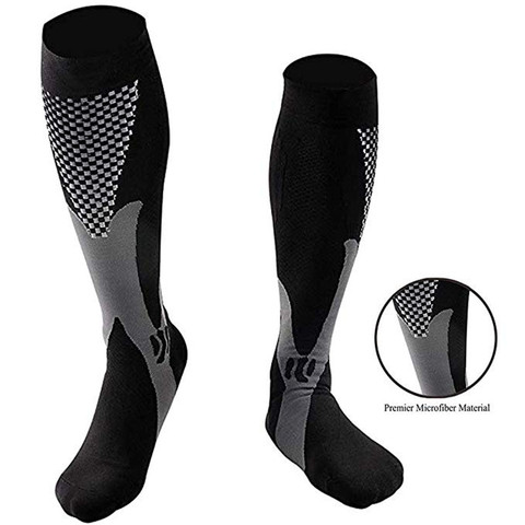 Calcetines de compresión Nylon médico enfermería medias aptas para deportes negro calcetines de compresión para Anti fatiga médico, venas varicosas ► Foto 1/6