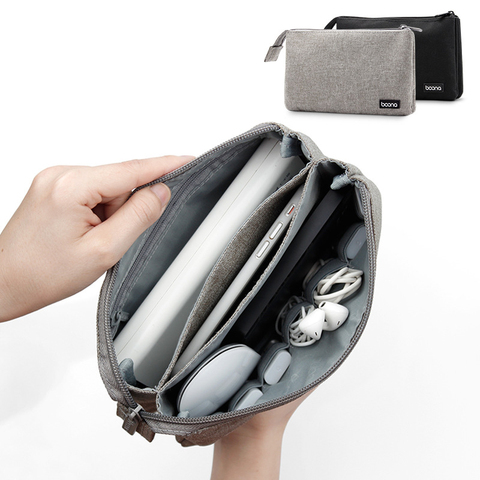 Bolsas de almacenamiento Digital de doble capa para Cables de datos, auriculares, disco duro móvil, tapones para los oídos, accesorios, bolsa organizadora de viaje ► Foto 1/6