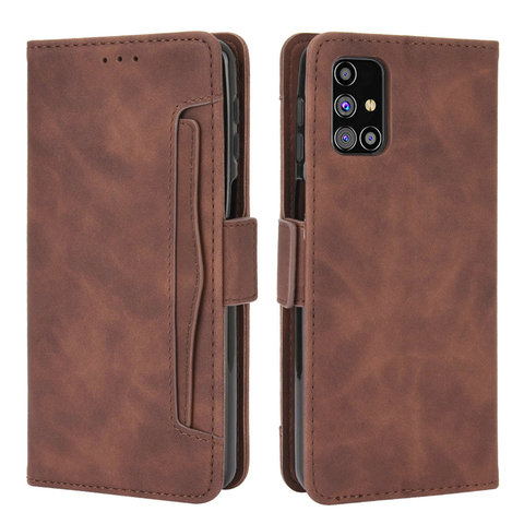 Funda con tapa de cuero para Samsung M31s 2022, protector con ranura para tarjeta extraíble para Galaxy M02S, M 31 S 21 M21 M31 M21S M51 360 ► Foto 1/6