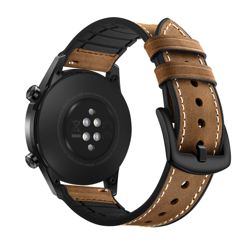 Cuero Correa de silicona pulsera Loop para Samsung Galaxy Watch3 activo 2/42/46mm de S2/S3 Correa reloj Huawei GT 2 Amazfit GTR ► Foto 1/5