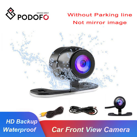 Podofo Auto CCD HD cámara de visión frontal de coche copia de seguridad cámara de visión trasera Monitor de aparcamiento asistencia impermeable Cámara inversa ► Foto 1/6