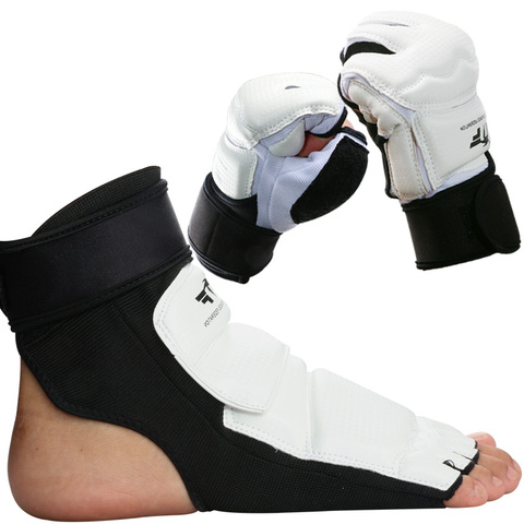 Guantes de protección para niños y adultos, Protector de pie para Taekwondo, soporte para el tobillo, combate, Kickboxing, bota WTF, protección de Palma aprobada ► Foto 1/6