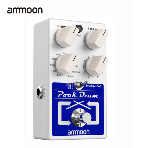 Ammoon-Pedal de efecto de guitarra PockDrum con bucle incorporado, máximo 20min, grabación ilimitada, Dub Tracks, accesorios para guitarra ► Foto 1/6