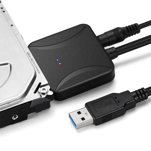 Cable USB 3,0 a SATA 3, adaptador de conversión a USB, compatible con disco duro de adaptador de disco duro SSD externo de 2,5 o 3,5 pulgadas ► Foto 1/5