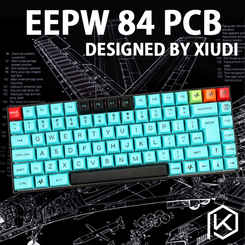 Teclado mecánico personalizado xd84 pro 75% eepw84, compatible con TKG-TOOLS de bajo brillo RGB PCB programable, Kimera core, muchos diseños ► Foto 1/6