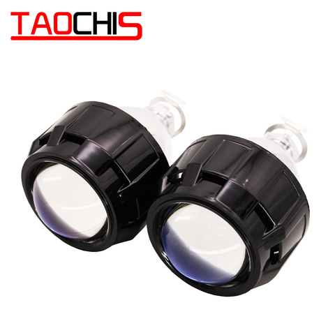 TAOCHIS 2,5 MINI H1 lente de proyector Bi xenon máscara cubierta de color negro color cromo WST lente con bombillas de luz brillante y rápido de lastre ► Foto 1/6