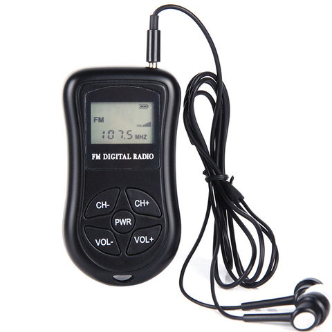 Mini Radio FM Digital con pantalla LCD, dispositivo portátil con cordón para auriculares, se puede usar de forma continua durante 50 - 60 horas ► Foto 1/6
