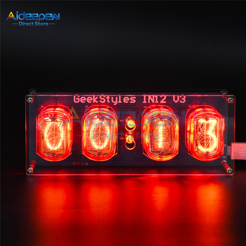 Módulo de reloj Retro Nixie, Micro USB en 12, tubo luminoso, 5V, 1A, placa de circuito de reloj Digital LED, PCBA, bricolaje ► Foto 1/6