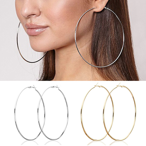 Pendientes de aro grandes y pequeños de 3-10cm para mujer, orejera con estilo, joyería, regalo para discoteca, DJ, 2022 ► Foto 1/6