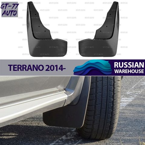 Guardabarros de ruedas delanteras para Nissan Terrano 2014, moldura antisalpicaduras, material de goma estiloso exterior, tuneado ► Foto 1/5