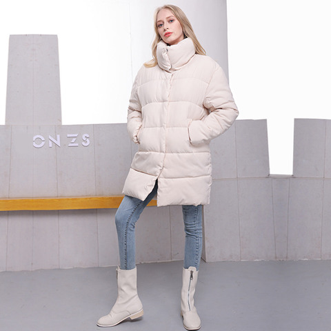 Parka gruesa con cuello levantado para mujer, Parkas largas y cálidas, ropa de abrigo de alta calidad, invierno, 2022 ► Foto 1/6