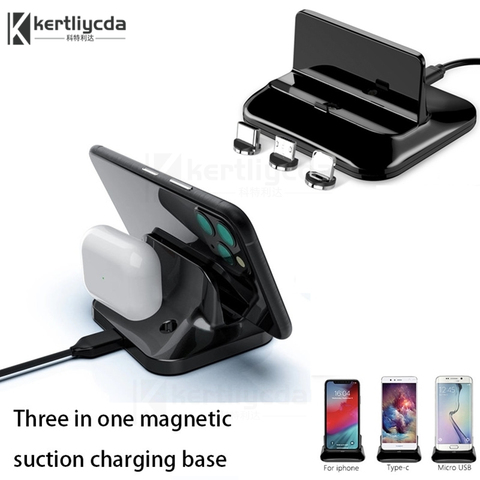 Soporte de cargador magnético Universal para teléfono, base de carga de escritorio para iPhone 12 Plus X XR XS MAX Samsung S20 Huawei ► Foto 1/6