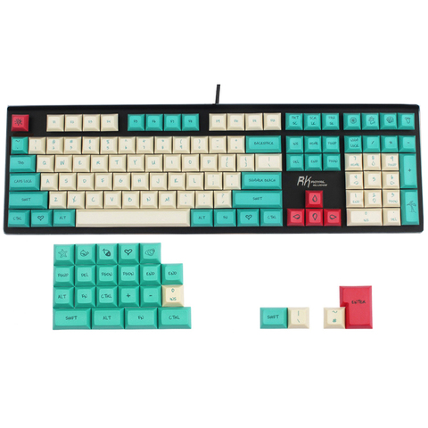 Teclados mecánicos de temática hawaiana, teclas con subcama PBT para interruptores Cherry MX 61 63 64 68 84 87 96 108 FC980M ANSI ISO ► Foto 1/6