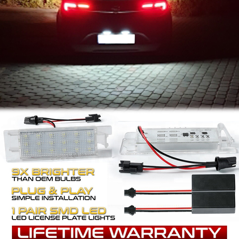 2 uds coche LED luz de placa de matrícula para Alfa Romeo Giulietta 940 Brera 939 Mito 955, 159, 156, 147, 166 GT coupé araña ► Foto 1/6