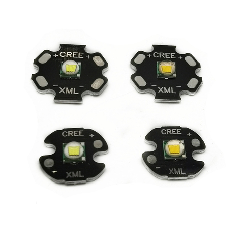 Uds CREE XML XM-L T6 LED U2 10W blanco frío blanco cálido azul UV de alta potencia LED emisor Diodo con 16mm 20mm negro PCB para DIY ► Foto 1/1