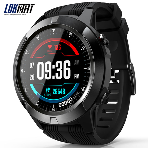 LOKMAT-reloj inteligente SMA-TK04 para hombre, dispositivo deportivo resistente al agua IP67, con GPS, podómetro, Bluetooth, alarma de frecuencia cardíaca, Pantalla táctil IPS de 1,3 pulgadas ► Foto 1/6