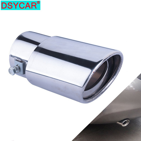 DSYCAR-tubo de escape Universal de acero inoxidable para coche, extremo de silenciador trasero, decoración de estilismo, accesorios DIY, 1 Uds., nuevo ► Foto 1/6