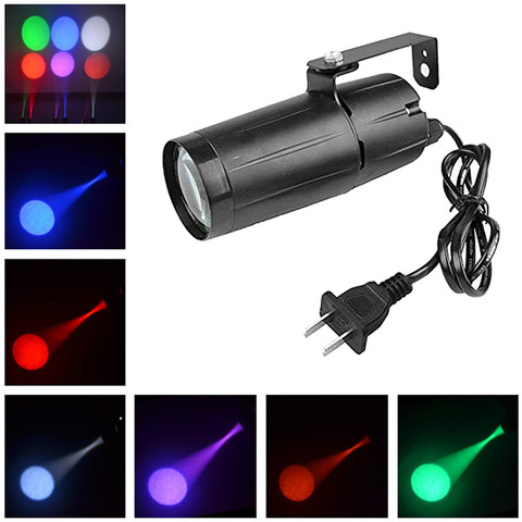 Foco LED RGBWYP de 3W para discoteca, reflector de bola de espejo, proyector de punto, fiesta en casa, DJ, Show, decoración de escenario, iluminación trasera ► Foto 1/6