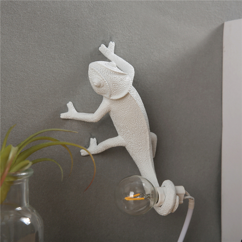 Seletti-Lámpara de noche de lagarto de resina para sala de estar, dormitorio nórdico, lámpara de mesa moderna de Animal camaleón, lámpara Led de pared, luminaria de decoración ► Foto 1/6