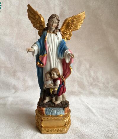 Estatua de Ángel de la guarda pintada a mano, artesanía creativa de resina, Souvenir turístico mundial, colección de regalos, decoración del hogar, gran oferta ► Foto 1/6