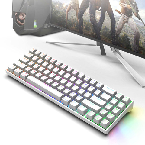 RK71 Teclado mecánico compacto RGB inalámbrico 70%, 71 teclas Bluetooth pequeño teclado portátil Gaming Office para Windows y Mac ► Foto 1/1