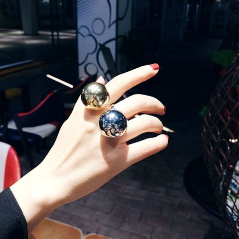 Anillo de Metal con forma de hoja y Perla para mujer, joyería de moda, accesorios de fiesta ► Foto 1/5