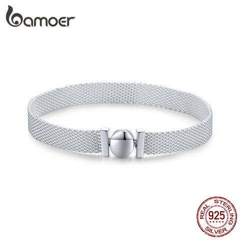 Bamoer-pulsera de plata de primera ley con reloj para mujer, brazalete, plata esterlina 100%, reflecons, estilo europeo, SCX110 ► Foto 1/6