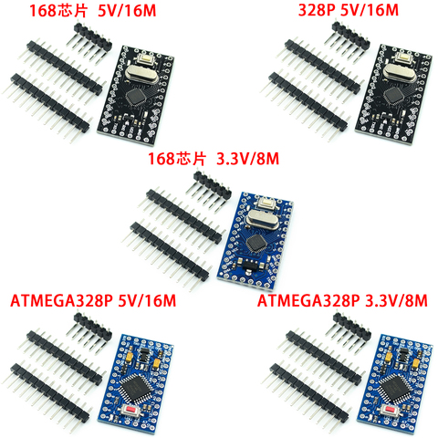 Pro Mini 168/328 Atmega168 5V 16 M/ATMEGA328P-MU 328P Mini ATMEGA328 5 V/16 MHz para compatible con Arduino Nano para ► Foto 1/5