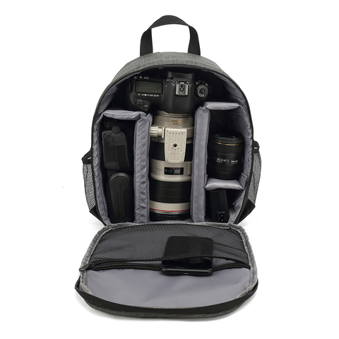 Multi-funcional cámara Digital mochila bolsa DSLR Cámara bolsa foto impermeable bolsa para el exterior para cámara para cámaras lentes trípodes ► Foto 1/6