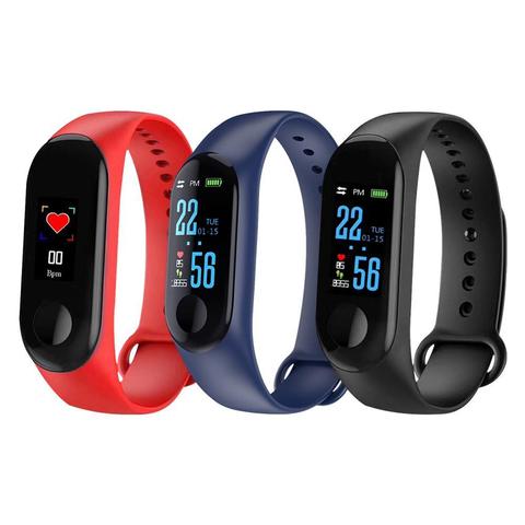 Nueva pulsera inteligente M3 con pantalla a Color, rastreador de la aptitud, Monitor de la presión arterial, pulsera deportiva impermeable para Android iOS ► Foto 1/6