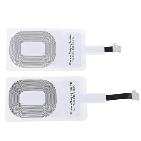 Adaptador receptor de bobina de carga inalámbrica estándar Qi, Ultra fino, para iPhone 5, 5S, 6Plus, 6S, 6S Plus, 7, 8, 7Plus ► Foto 1/6