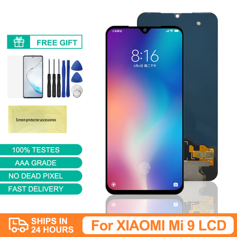 Pantalla Super AMOLED para Xiaomi Mi 9 Mi9, pantalla LCD, montaje de digitalizador con pantalla táctil con marco ► Foto 1/6