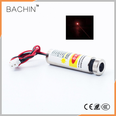 Módulo láser de punto rojo de 200 mW 650nm enfoque ajustable luz roja de alta potencia cabezal láser 5 V 12mm DIY piezas de máquina de grabado láser ► Foto 1/5