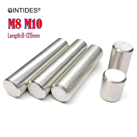 QINTIDES M8 M10 Pins paralelos de acero inoxidable de alta precisión Pasador cilíndrico biselado Pin GB119 ► Foto 1/6