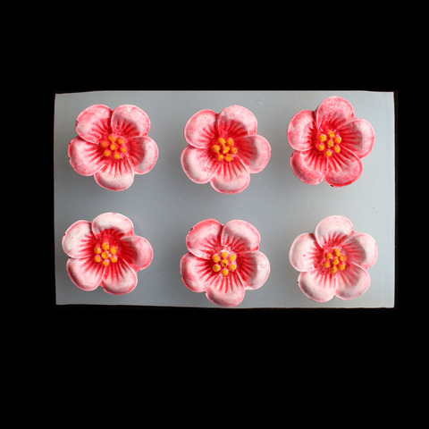 Sakura-Molde de flor de cerezo de silicona, fondant, pastel, moldes de chocolate, herramienta de decoración ► Foto 1/6